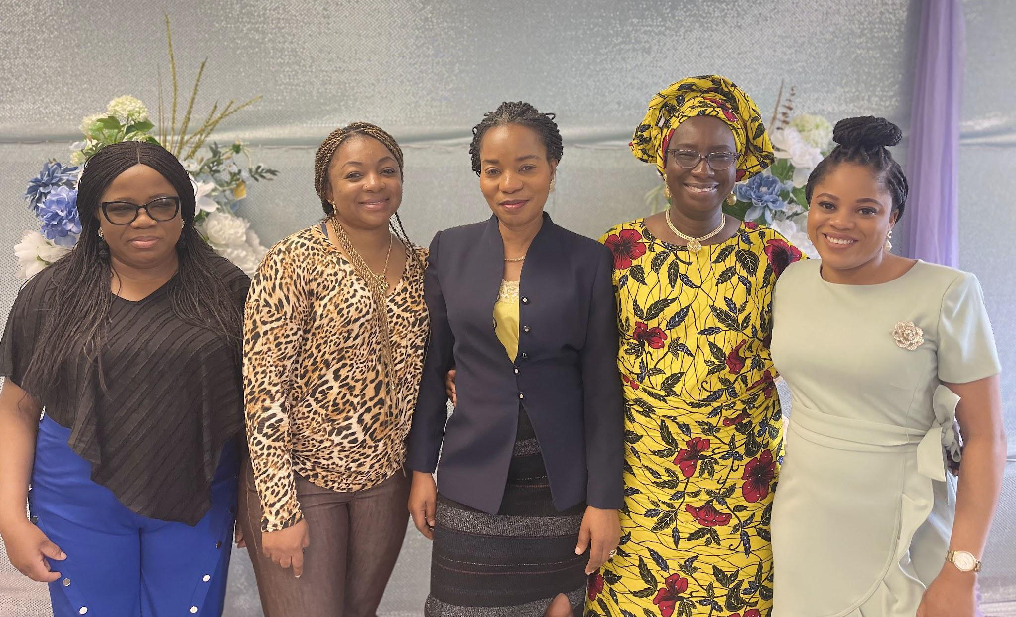 Five RCCG Schenectady women posing for a photo